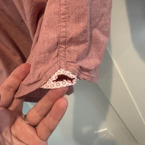 Tommy Bahama Shirt Mens XL Pink Herringbone Stretch Button Down Long Sleeve - Picture 8 of 13